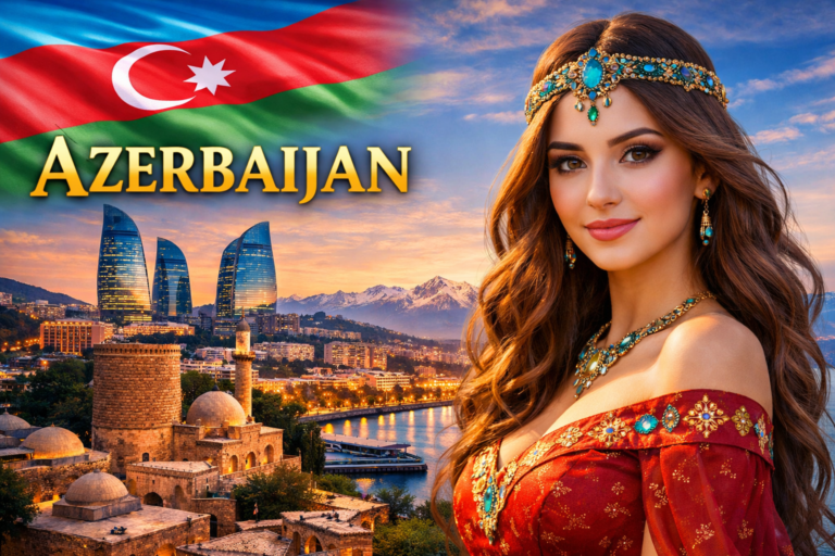 Keindahan Baku dengan wanita Azerbaijan